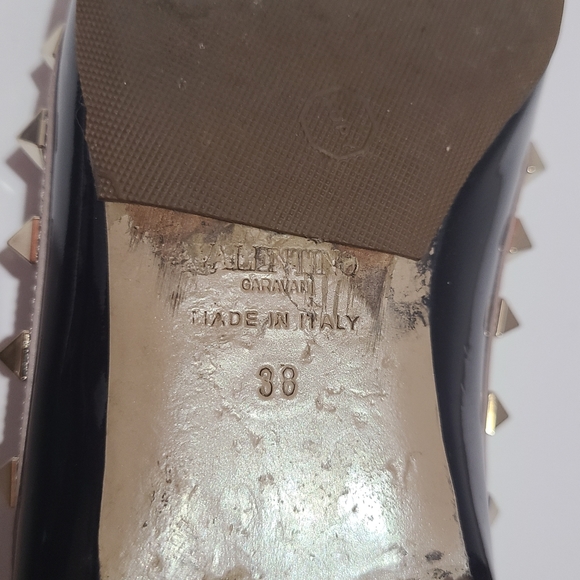 Valentino Rockstud Pointed Toe Ballerina Flat - Picture 7 of 9